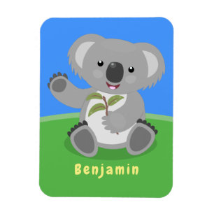 Cute lycklig koala, illustration av tecknaden för  magnet