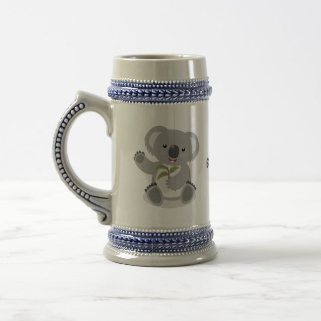 Cute lycklig koala, illustration av tecknaden för  sejdel (Vänster)