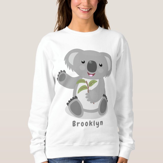 Cute lycklig koala, illustration av tecknaden för  t shirt (Framsida)