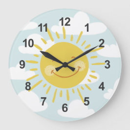 Cute Lycklig Large Clock Stor Klocka