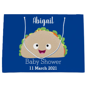 Cute lycklig leende taco tecknad illustration