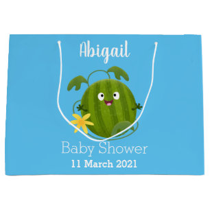 Cute lycklig leende vattenmelon tecknad