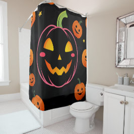 Cute Lycklig Little Pumpkin Vibes Shower Curtain