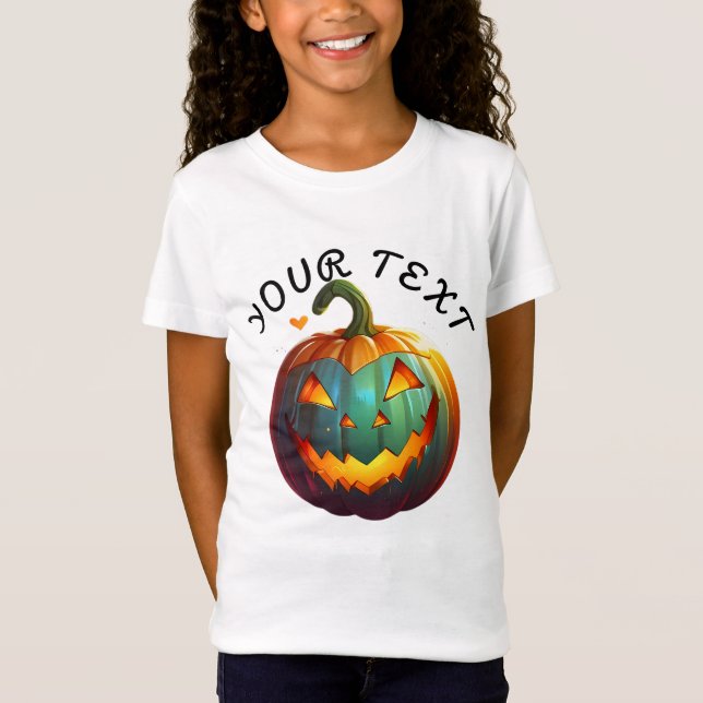 Cute Lycklig Little Pumpkin Vibes T-Shirt (Framsida)