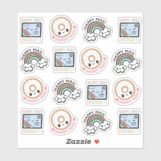 Cute Lycklig Mail Klistermärken