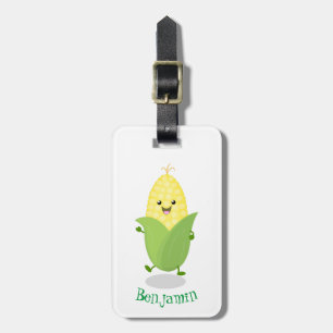 Cute lycklig maj tecknad illustration bagagebricka