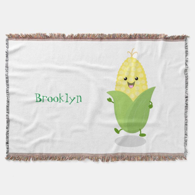 Cute lycklig maj tecknad illustration filt (Framsidan)