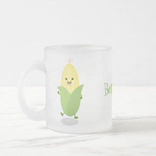 Cute lycklig maj tecknad illustration frostad glasmugg
