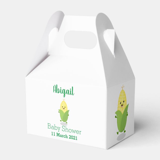 Cute lycklig maj tecknad illustration presentaskar (Framsidan Sidan)