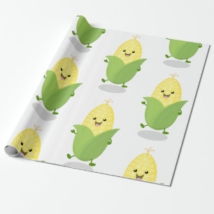 Cute lycklig maj tecknad illustration presentpapper