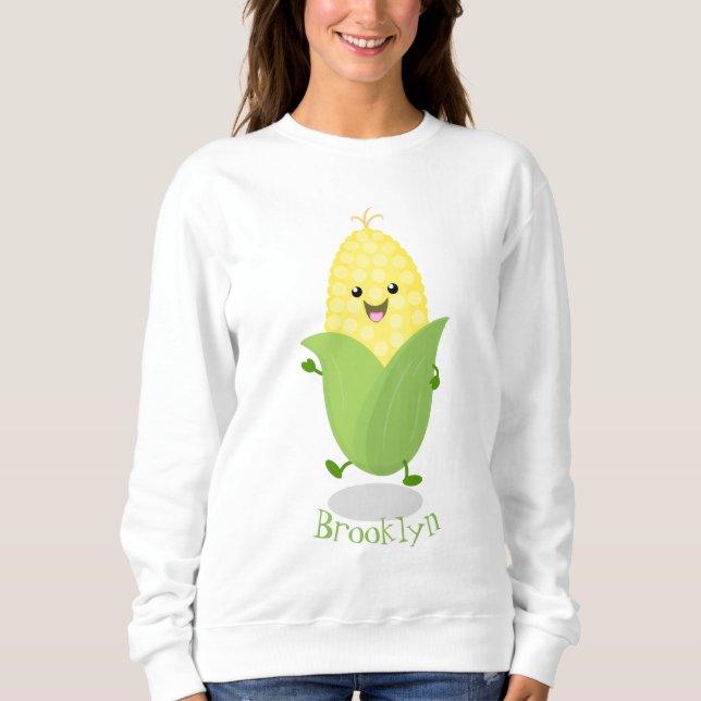 Cute lycklig maj tecknad illustration t shirt (Framsida)