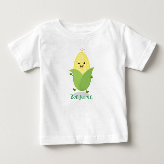 Cute lycklig maj tecknad illustration t shirt (Framsida)