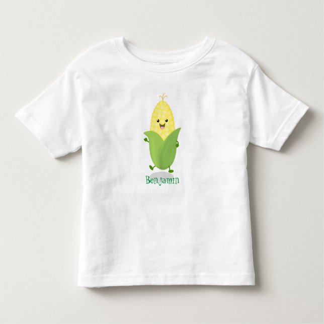Cute lycklig maj tecknad illustration t shirt (Framsida)