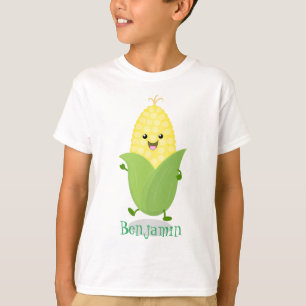 Cute lycklig maj tecknad illustration t shirt