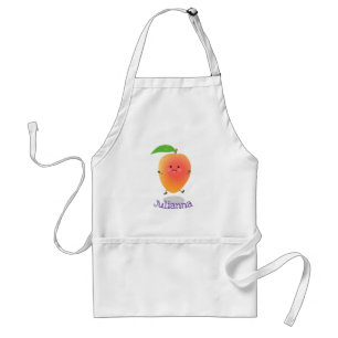 Cute lycklig mango tecknad illustration förkläde