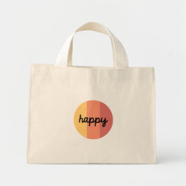 Cute Lycklig Mini Tote Bag Mini Tygkasse