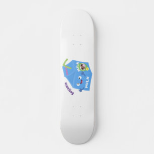 Cute lycklig mjölk-kartongens tecknad mini skateboard bräda 18,5 cm