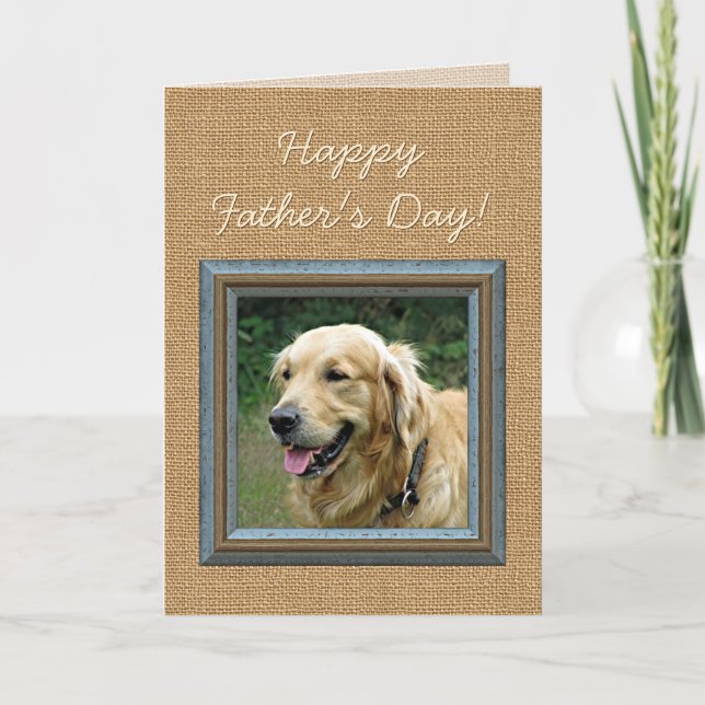 Cute Lycklig Mor eller Fars dag med Hund Photo Kort (Framsida)