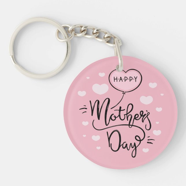 Cute Lycklig Mors dag calligraphy | Nyckelkedja (Framsidan)