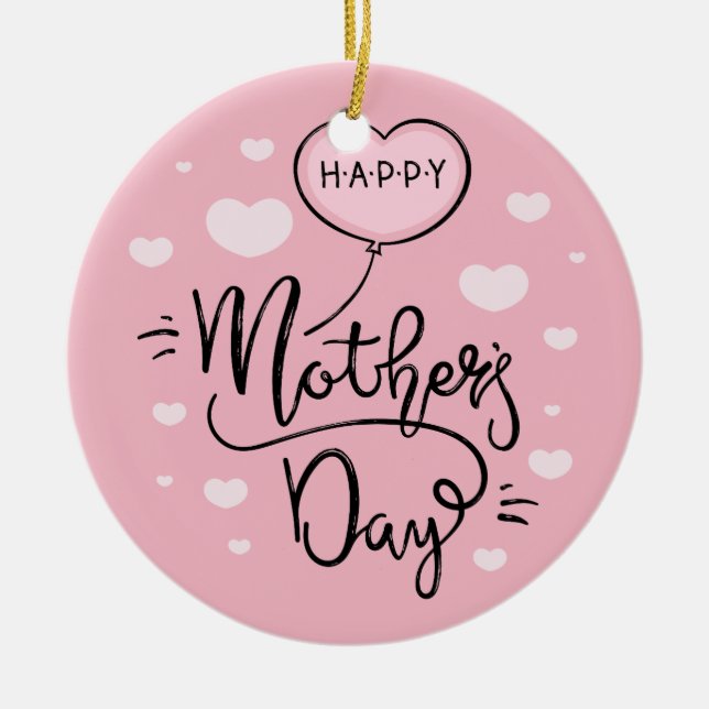 Cute Lycklig Mors dag calligraphy | Ornament (Framsidan)