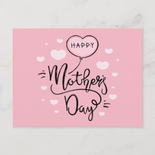 Cute Lycklig Mors dag calligraphy   vykort