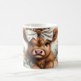 Cute Lycklig Mors dag/Highland Cow Kaffemugg