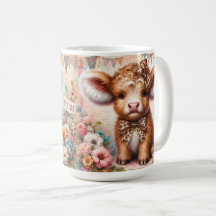Cute Lycklig Mors dag/Highland Cow