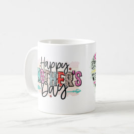 Cute Lycklig Mors dag Mugg för Mamma