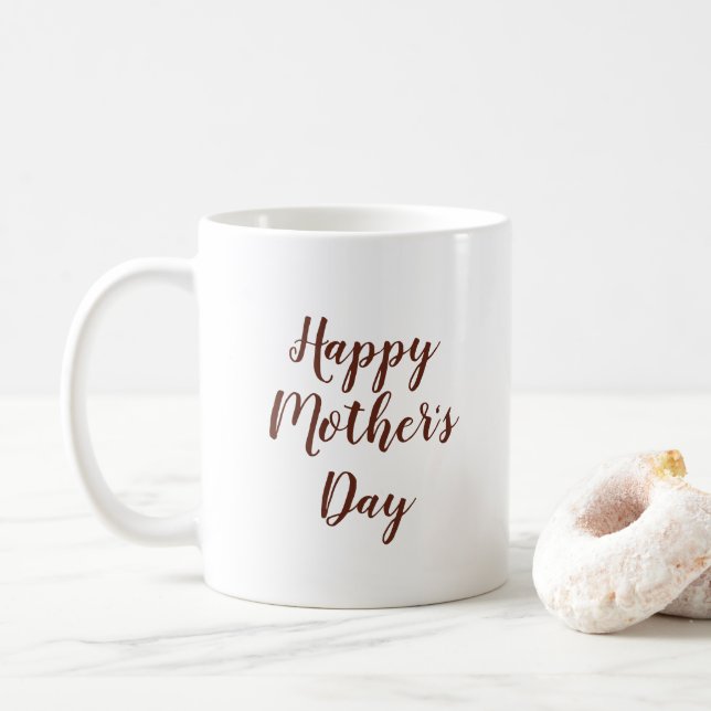Cute Lycklig Mors dag Typography Espresso Kaffemugg (Med munk)