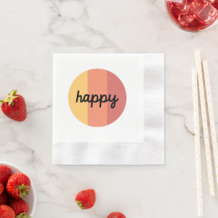 Cute Lycklig Napkin Pappersservett
