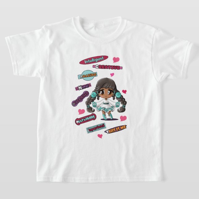 Cute Lycklig Native American Girl T Shirt (Laydown)