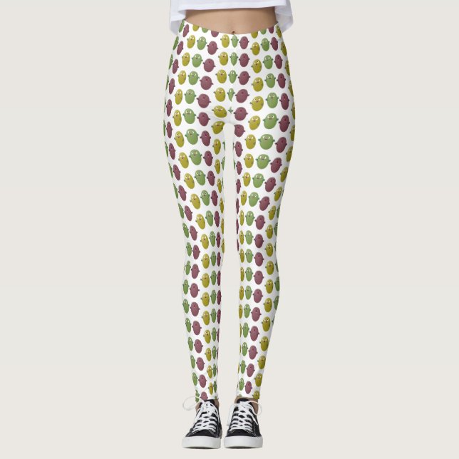 Cute lycklig olives sjunger tecknad leggings (Framsida)