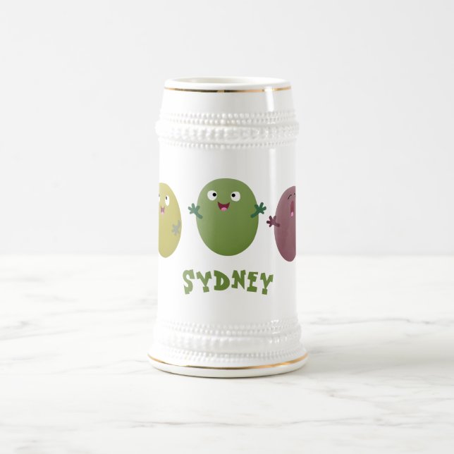 Cute lycklig olives sjunger tecknad sejdel (Center)