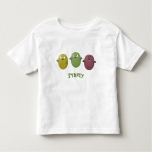 Cute lycklig olives sjunger tecknad t shirt