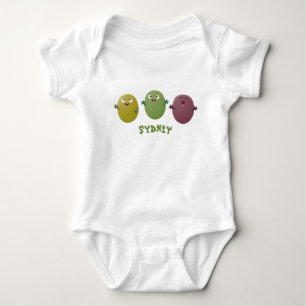Cute lycklig olives sjunger tecknad t shirt