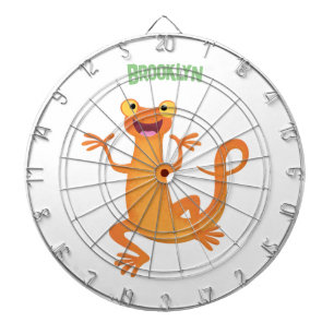 Cute lycklig orange dans newt darttavla