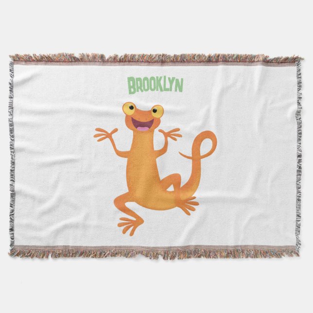 Cute lycklig orange dans newt filt (Framsidan)