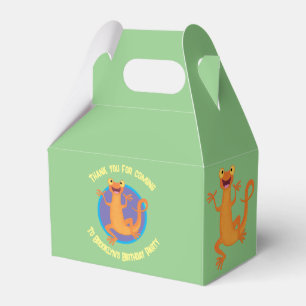Cute lycklig orange dans newt presentaskar