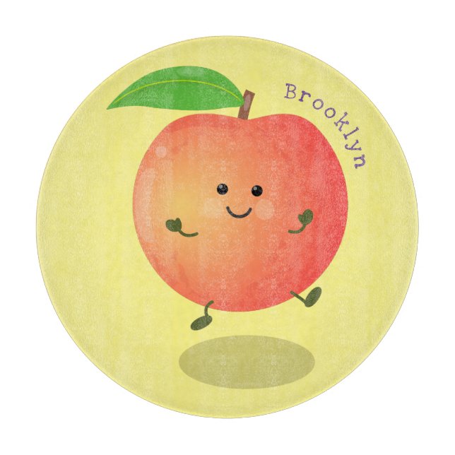 Cute lycklig peach gult tecknad (Framsidan)