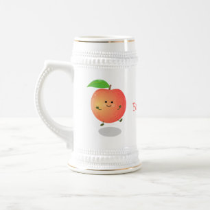 Cute lycklig peach gult tecknad sejdel