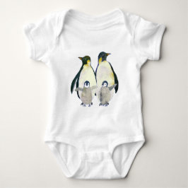 Cute Lycklig Penguin-familjen T-shirt