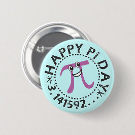 Cute Lycklig Pi Day © Button Knapp