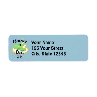 Cute Lycklig Pi Day-etikett Returadress Etikett