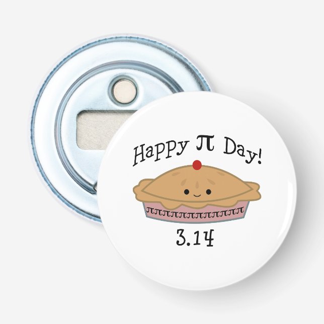Cute Lycklig Pi Day! Flasköppnare (Framsidan)