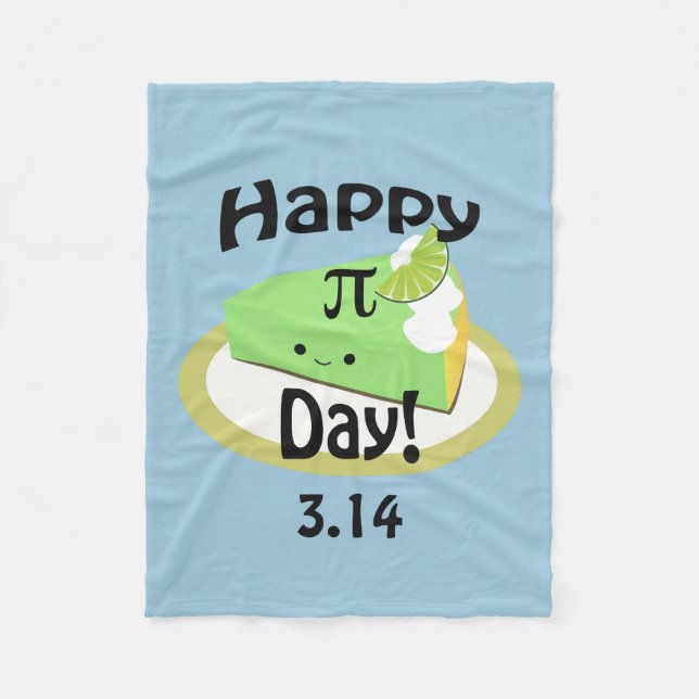 Cute Lycklig Pi Day Fleecefilt (Framsidan)