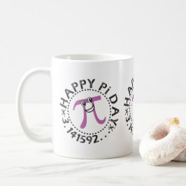 Cute Lycklig Pi Day Kaffemugg
