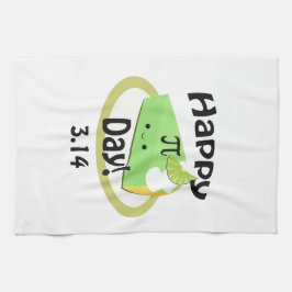 Cute Lycklig Pi Day Kökshandduk