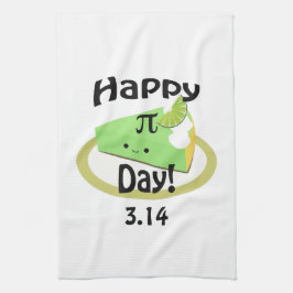Cute Lycklig Pi Day Kökshandduk