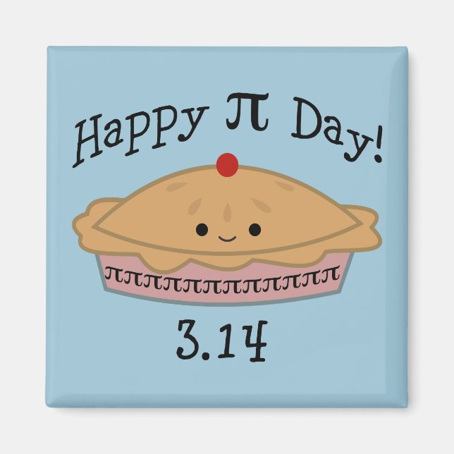 Cute Lycklig Pi Day! Magnet (Framsidan)