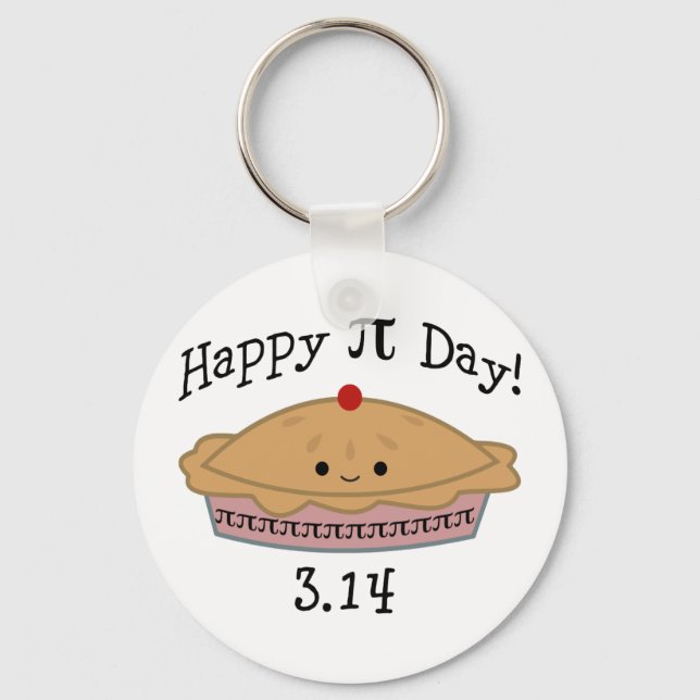 Cute Lycklig Pi Day! Nyckelring (Framsida)